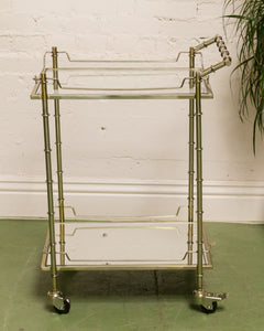 Metal Bamboo Bar Cart