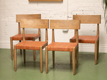 Load image into Gallery viewer, Set of 4 Brown Strap Dining Chairs
