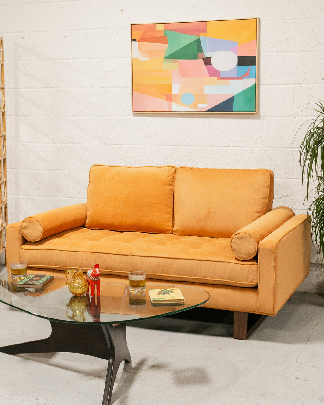 Natasha Loveseat in Parallel Tobacco