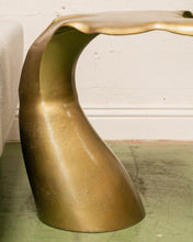 Load image into Gallery viewer, Gold Whale Tail Side Table
