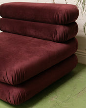 Load image into Gallery viewer, Elodie Velvet 1 Piece Lounger Modular Sectional in Maroon
