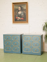 Load image into Gallery viewer, Blue Mid 20th Century Espana Chest in the Style of Dorothy Draper
