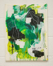 Load image into Gallery viewer, Green Abstract Oil Painting by E. Marz
