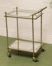 Load image into Gallery viewer, Metal Bamboo Bar Cart
