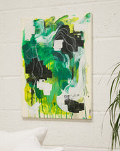 Load image into Gallery viewer, Green Abstract Oil Painting by E. Marz
