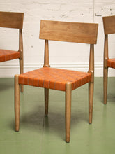 Load image into Gallery viewer, Set of 4 Brown Strap Dining Chairs
