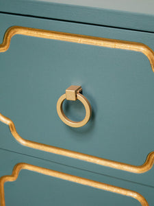 Blue Mid 20th Century Espana Chest in the Style of Dorothy Draper