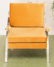 Load image into Gallery viewer, Vintage Carson’s Chrome Arm Lounge Chair, Cube Style of Milo Baughman
