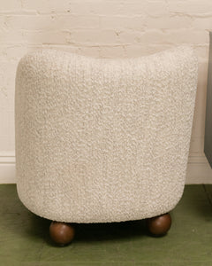 White & Gray Textured Modern Lounge Chair