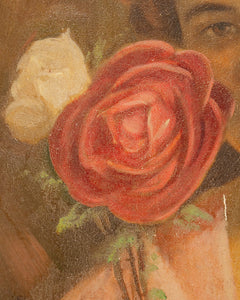 Woman with Rose Art Portrait