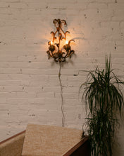 Load image into Gallery viewer, Gold Leaf Italian Sconce
