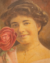 Load image into Gallery viewer, Woman with Rose Art Portrait
