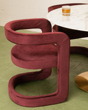 Load image into Gallery viewer, Vivienne Sculptural Lounge Chair in Plum
