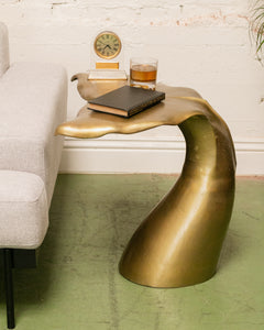 Gold Whale Tail Side Table