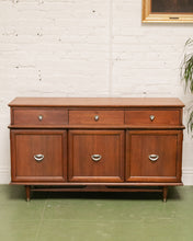 Load image into Gallery viewer, Mid-Century Modern Credenza with Silver  Accent Pulls
