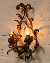 Load image into Gallery viewer, Gold Leaf Italian Sconce
