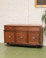 Load image into Gallery viewer, Mid-Century Modern Credenza with Silver  Accent Pulls
