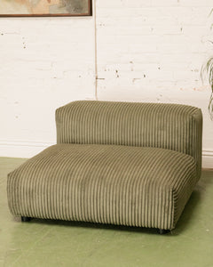 Bailey Single Seat Sofa in Green Corduroy