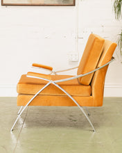 Load image into Gallery viewer, Vintage Carson’s Chrome Arm Lounge Chair, Cube Style of Milo Baughman
