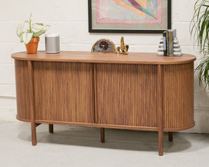 Sinalias Tambour Door Credenza