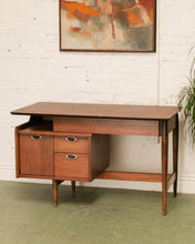 Load image into Gallery viewer, 1960s Mainline for Hooker Furniture Floating Walnut Wood Executive Desk
