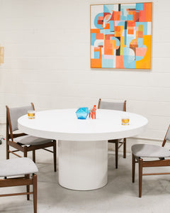 Clara Round White Glossy Table