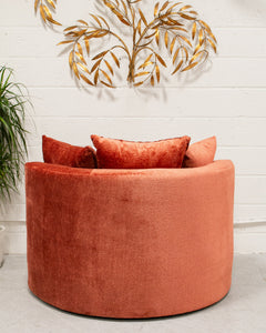 Bianca Swivel Chair in Rust