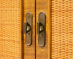 Caning Mid Century Vintage Chest of Drawers