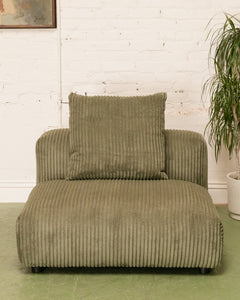 Bailey Single Seat Sofa in Green Corduroy