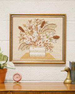 Boho Crewel Embroidered Art