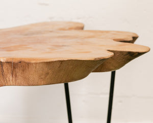 Live Edge Coffee Table with Hairpin Legs