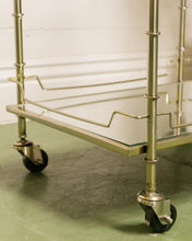 Load image into Gallery viewer, Metal Bamboo Bar Cart
