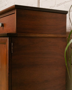 Mid-Century Modern Credenza with Silver  Accent Pulls