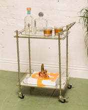 Load image into Gallery viewer, Metal Bamboo Bar Cart
