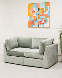 Barney Loveseat Sofa in Belmont Jade