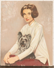 Load image into Gallery viewer, Audrey Hepburn with her Yorkie, Mr. Famous
