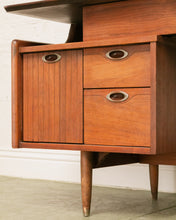 Load image into Gallery viewer, 1960s Mainline for Hooker Furniture Floating Walnut Wood Executive Desk
