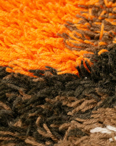 Brown and Orange Rya Rug