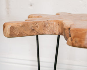 Live Edge Coffee Table with Hairpin Legs