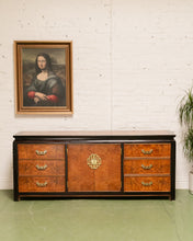 Load image into Gallery viewer, Vintage Black &amp; Burlwood Chinoiserie Dresser by Century
