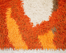 Load image into Gallery viewer, Brown and Orange Rya Rug
