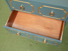 Load image into Gallery viewer, Blue Mid 20th Century Espana Chest in the Style of Dorothy Draper
