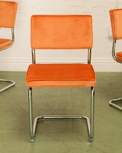 Orange Chrome Cantilever Chair