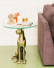 Load image into Gallery viewer, Gold Cheetah Side Table
