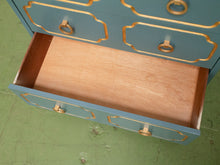 Load image into Gallery viewer, Blue Mid 20th Century Espana Chest in the Style of Dorothy Draper
