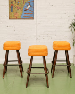 Yellow Mustard Bar Stools Set of 3