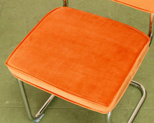 Load image into Gallery viewer, Orange Chrome Cantilever Chair
