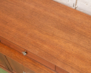 Mid-Century Modern Credenza with Silver  Accent Pulls