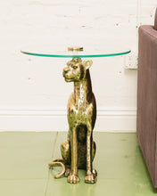 Load image into Gallery viewer, Gold Cheetah Side Table
