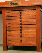 Load image into Gallery viewer, Antique Oak Tailors Desk
